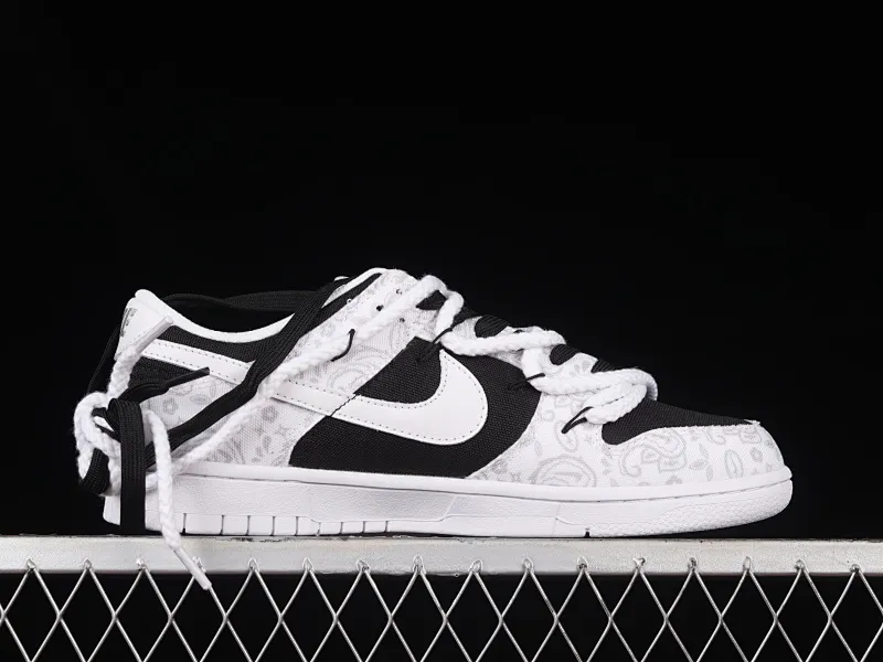 All categories Nk SB Dunk series Nk SB Dunk Low low-top sneakers Nk Dunk Low ESS reverse cashew flower micro industry customized version of deconstructed strap casual sneakers DJ9955-100